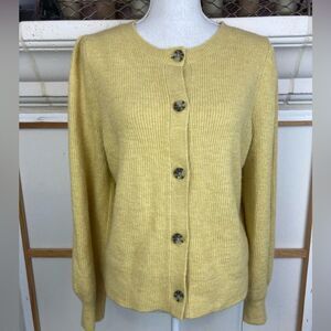 LOFT ultra soft academia ribbed Cardigan cashmere feel wool free!